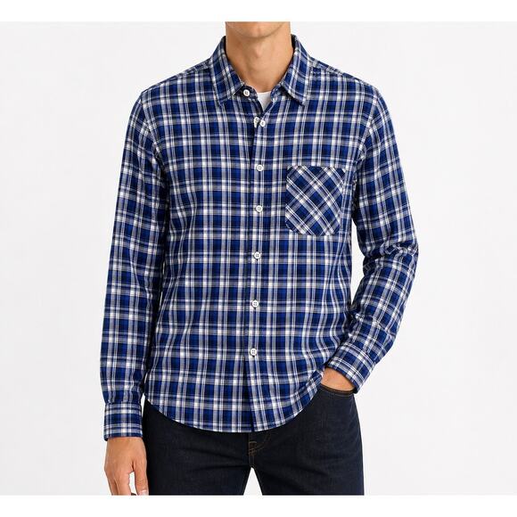 rag & bone Other - Rag & Bone Blue White Plaid Men’s Button Down Shirt Classic Fit Size Medium